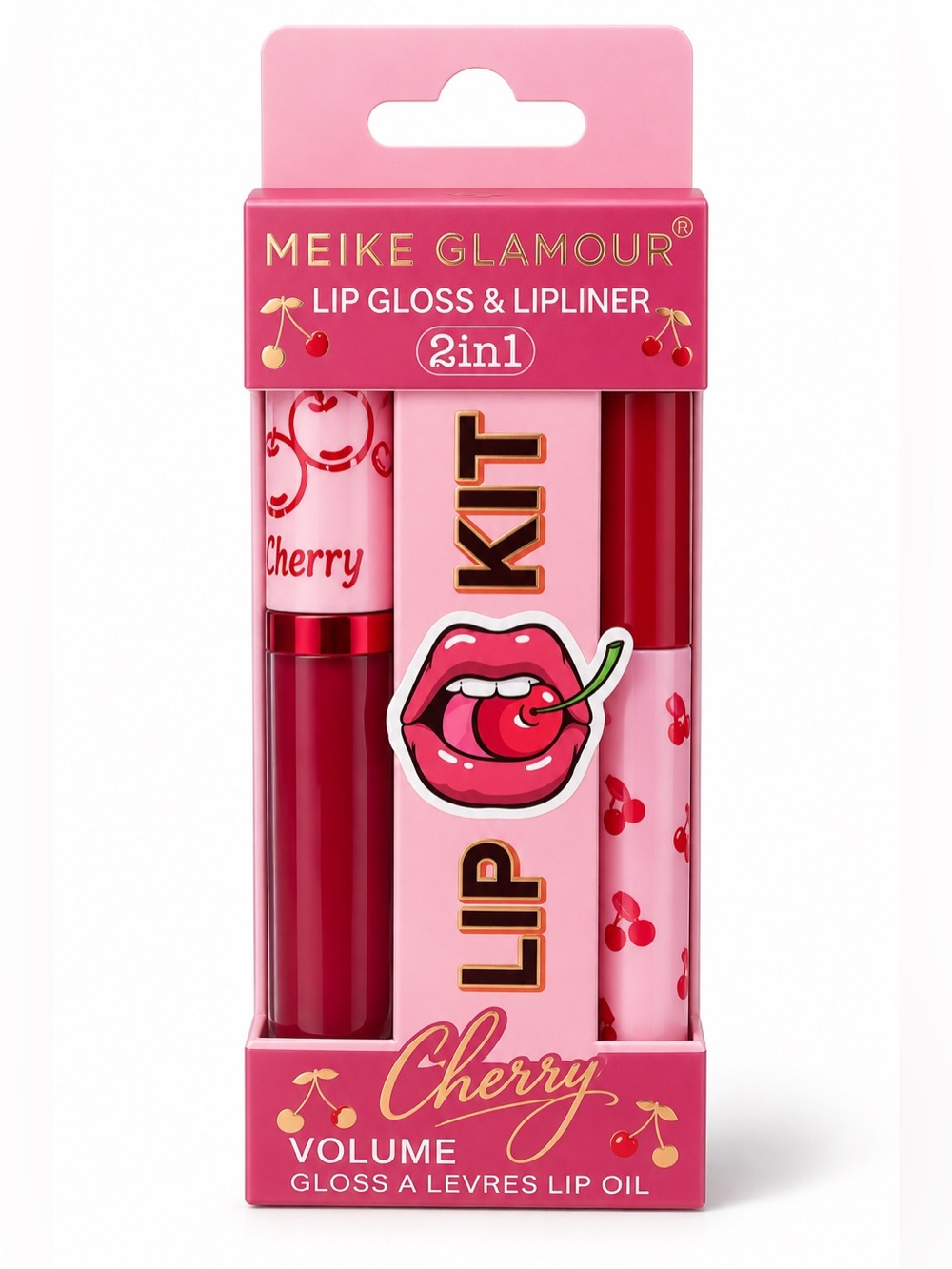 Meike Glamour Cherry Lipgloss and Liner Kit